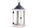 DREVENÝ Dekoračný lampáš Lampáš - BIELY