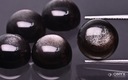 Obsidian Silver Round Cabochon Fi 12 mm