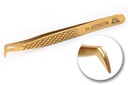 Pinzeta na predlžovanie mihalníc VT 25 Diamond Plasma PLATINUM zlatá