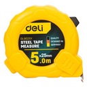 Zvinovací meter Deli Tools EDL9025Y, 5m/25mm (žltý)