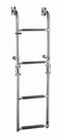 Skladací rebrík SLF4A nerez lux 875mm 4-stupňový jachtový bazén