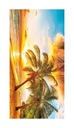 Plážová osuška 70x140 Bath Beach Palm Sunset