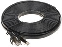 PATCHCORD PLOCHÝ KÁBEL 10 m SSTP ČIERNY