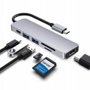 ADAPTÉR 6v1 USB-C Thunderbolt 3 HDMI 4K MacBook M1