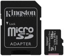 Kingston 128GB microSD SDXC CL10 karta + SD adaptér