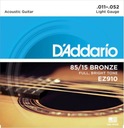 Struny pre akustickú gitaru - D'addario EZ910 11-52
