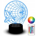 Soška LED nočného svetla RGB 3D gravírovanie pre trysky pilotných lietadiel