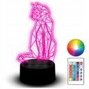LED NOČNÁ LAMPA MAČKA MAČIATKA ZVIERATKO 3D MAČKA MENO