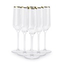 GOLD RUBIN sklenené poháre na šampanské 220ml x6