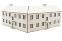 Rohový dvojpodlažný dom TYP 14158 - H0 1:87