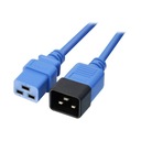 Lindy 30120 IEC C19 - IEC C20 napájací predlžovací kábel, modrý - 1m