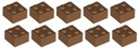 LEGO kocka, tehla 2x2 nugát 10 ks 3003 NOVINKA