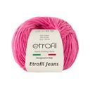 JEANS Priadza Etrofil / farba 10 Dark Pink
