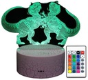 3D LED LAMPA DINOSAUR T-REX JURASSKÁ PARKOVÁ LAMPA 16 FAREB + DIAĽK.