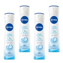 NIVEA Fresh prírodný dezodorant v spreji 4x150 ml