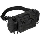 Bedrová taška, vojenská turistická taška cez pás, MFH, 3 l, čierna