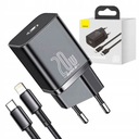 BASEUS RÝCHLA SIEŤOVÁ NABÍJAČKA PRE IPHONE USB-C PD 20W + IP KÁBEL