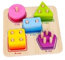 SORTER MONTESSORI PUZZLE TVARY FARBY