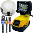 DEWALT 18V MAX PRACOVNÁ LAMPA SADA + SADA ZÁSUVKOVÝCH ADAPTÉROV