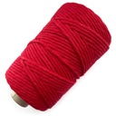 Bavlnená šnúra Macrame 5mm-100m krútená červená