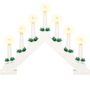 DREVENÝ ADVENTNÝ STOJAN NA SVIEČKY, SVIEČKY, 7 LED SVIETIEK