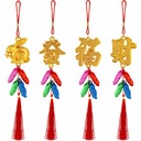Malé bonsajové ozdoby China Fu Tassel 4 ks