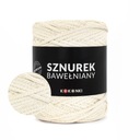 Premium bavlnená šnúra od 5 mm Cocoon / Roll 100m / Cream + Gold Lurex