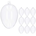 10x TRANSPARENTNÉ AKRYLÁTOVÉ GULIČKY PLASTOVÉ VAJECKOVÉ SPOJOVANÉ GULIČKY 11cm