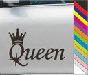 Matte Black štýl Queen Letter Vinyl Car N