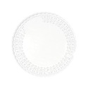 Biele okrúhle porcelánové dekoratívne obrúsky 15 cm - 100 ks.