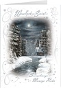 Vianočná pohľadnica bez želaní zimná krajinka BBT569