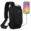 Malý batoh Peterson na jedno rameno, priestranné vrecko, USB kábel, USB port