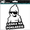 Nálepka LENKA V AUTE do auta 18x11 farieb