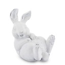 Figúrka ležiaceho zajačika bieleho králika o156c