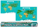 MAPA SVETA PRE DETI STIERACÍ LÍSTOK - SPOZNAJTE ZVIERATKÁ