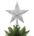 Glitter Top Christmas Tree Point Openwork Star