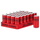 Sýtený nápoj Coca Cola Zero dóza na cukor 24x 200ml