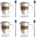 VIALLI 4 ŠÁLKY POHÁRKY AMO TEA LATTE KÁVA