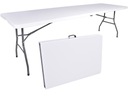 Cateringový stôl IMPRO, skladací do kufra, 240 cm, biely