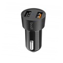 2x USB 30W QC3.0 Budi nabíjačka do auta čierna