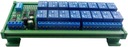 16 relé RS485 MODBUS RTU na DIN lištu