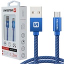 SWISSTEN Kábel USB microUSB kábel 1,2m 3A SILNÝ