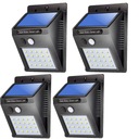 4x HALOGÉNOVÁ SOLARNÁ LAMPA 20 LED SO SNÍMAČOM POHYBU