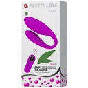 Fialový vibrátor pre páry USB Silicone PRETTY LOVE