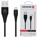 SWISSTEN USB nabíjací kábel USB-C 3.1 1,5m 9mm