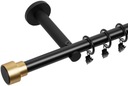 Jednozáclonová tyč ČIERNO BIELE MAT 19 mm / 140 cm