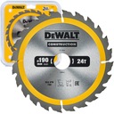 PÍLOVÝ LIST NA DREVO 190x30 mm 24 zubov DeWalt DT1944 STAVEBNÁ kotúčová píla