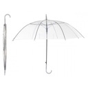 Biely transparentný dáždnik, svadobné prijímanie