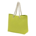 Plážová taška CAPRI, zelená, bavlnené rúčky