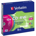 VERBATIM CD-RW tenké puzdro Prepisovateľné 5 ks